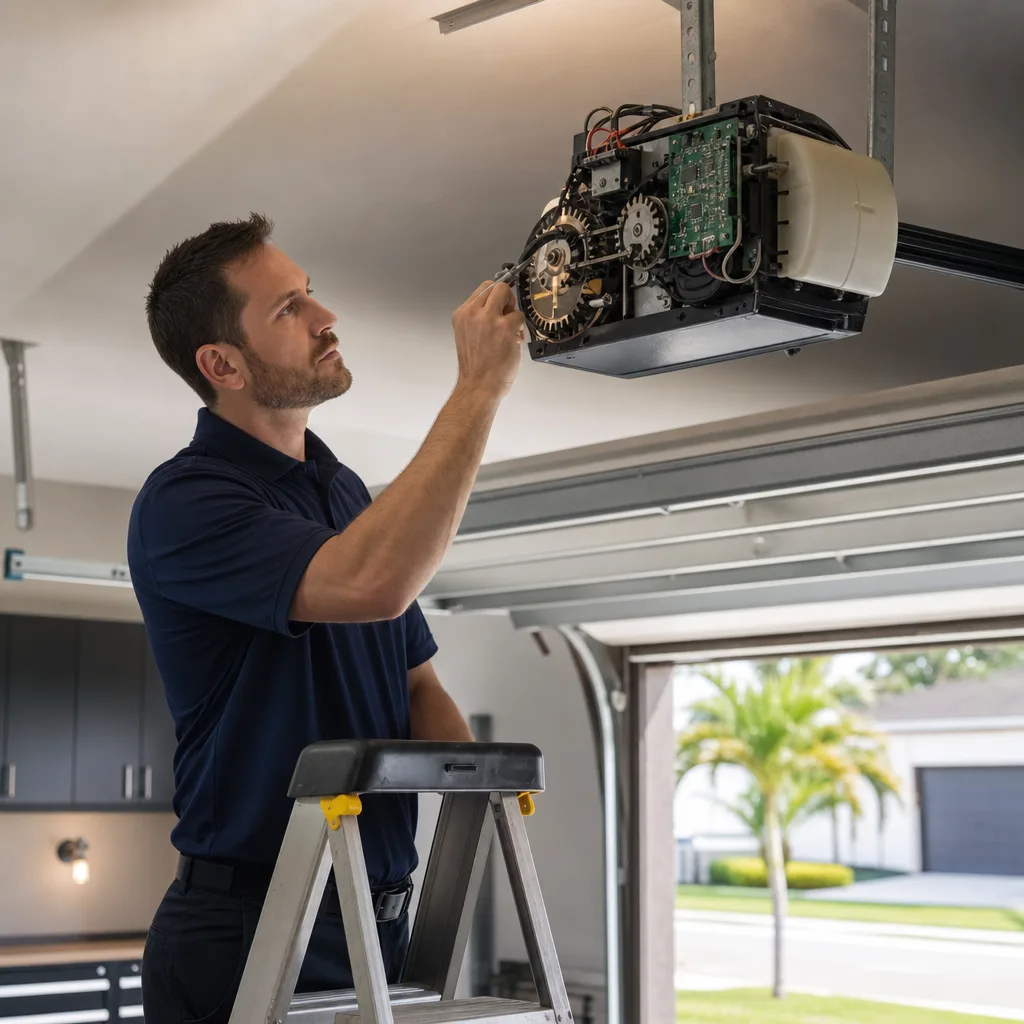 Illustration for garage door opener repair in Boca Raton
