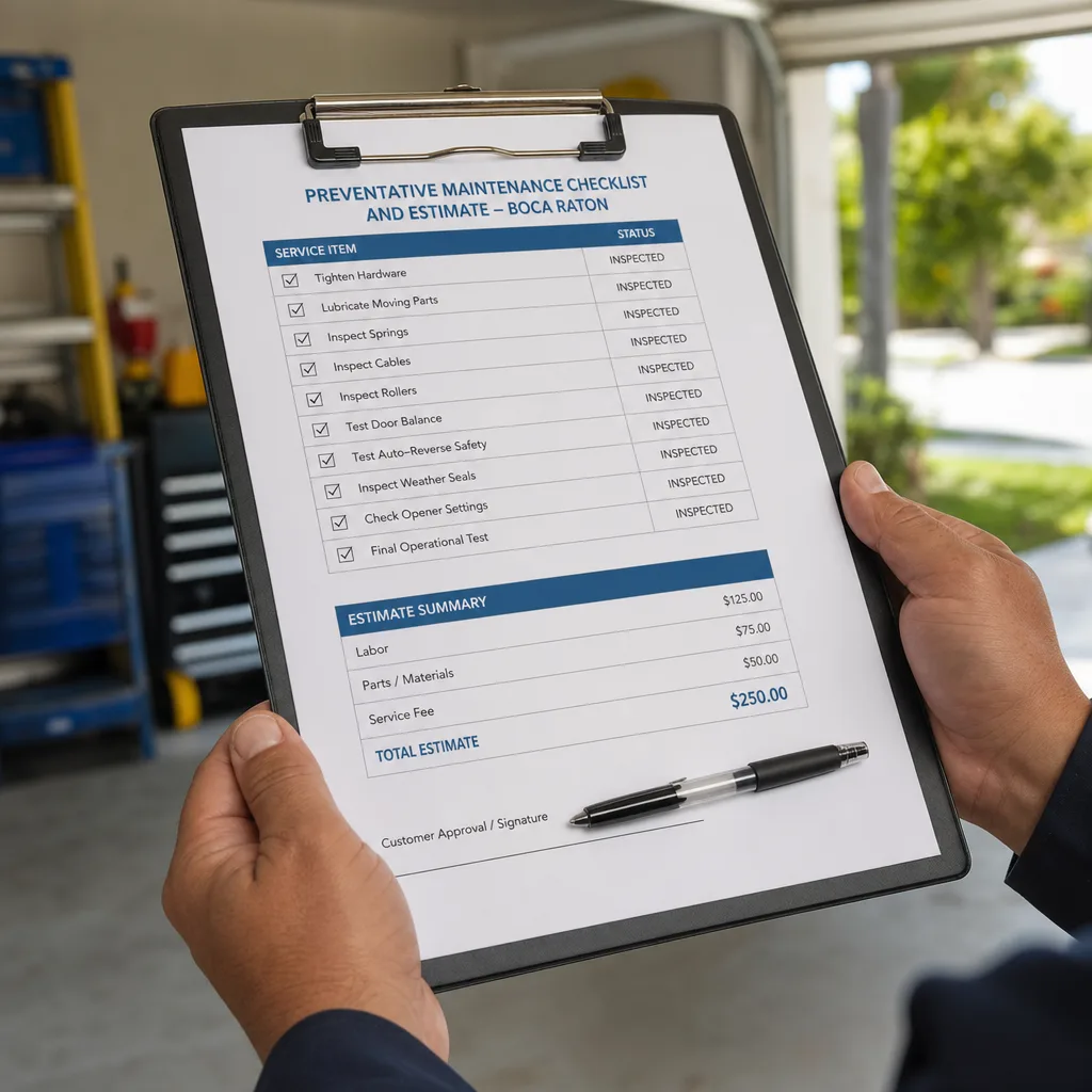 Illustration for preemptive maintenance in Boca Raton